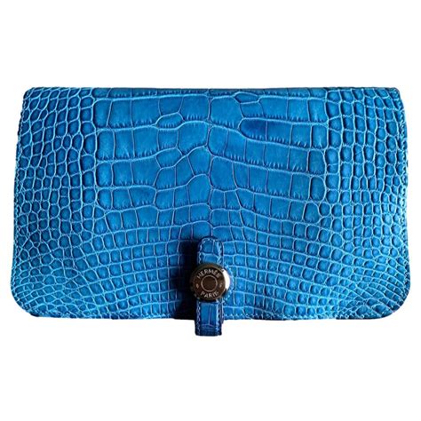 hermes crocodile dogon wallet|Hermes evergrain dogon wallet.